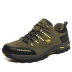 Men’s Suede Waterproof Hiking Shoes – Wide Fit, Breathable, High-Traction Outsole