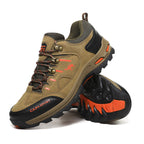 Men’s Suede Waterproof Hiking Shoes – Wide Fit, Breathable, High-Traction Outsole