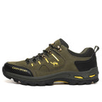 Men’s Suede Waterproof Hiking Shoes – Wide Fit, Breathable, High-Traction Outsole