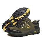 Men’s Suede Waterproof Hiking Shoes – Wide Fit, Breathable, High-Traction Outsole