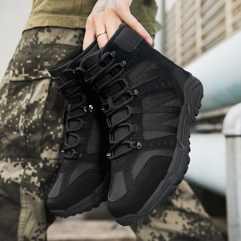 Men’s Tactical Work & Hiking Boots – High Ankle Support, Slip-Resistant, All-Day Pain Relief Comfort