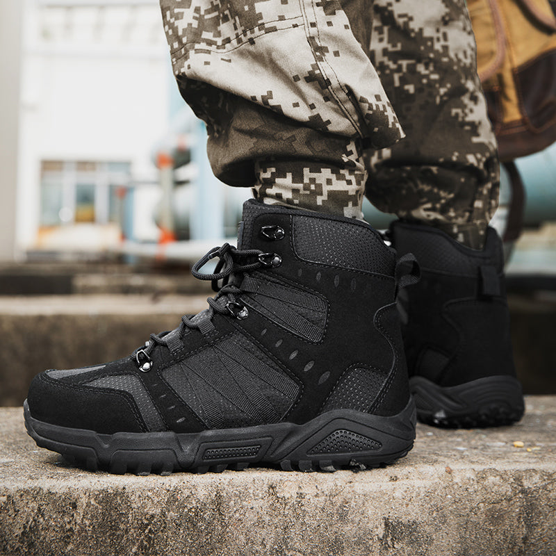 Men’s Tactical Work & Hiking Boots – High Ankle Support, Slip-Resistant, All-Day Pain Relief Comfort