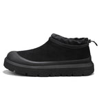 Men's Winter Warmth Wool Snow Boots Waterfoor Non-Silp Cotton Boots Orthopedic Support Winter Slippers
