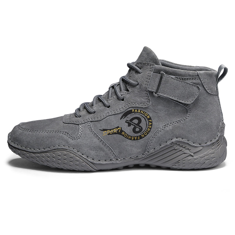 Men's Vintage Casual Outdoor Boots - Thermal Lined Work Shoes for Winter Warmth