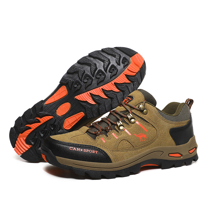 Men's Suede Waterproof Hiking Shoes – Wide Fit, Breathable, High-Traction Outsole