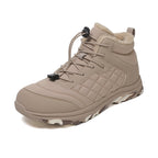 Men’s Fur Lined Winter Work Boots, Non-Slip Insulated Hiking Ankle Boots