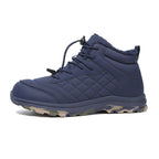 Men’s Fur Lined Winter Work Boots, Non-Slip Insulated Hiking Ankle Boots