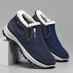 Men’s Warm Slip-On Winter Ankle Boots – Water-Repellent Upper, Windproof, Non-Slip Rubber Sole