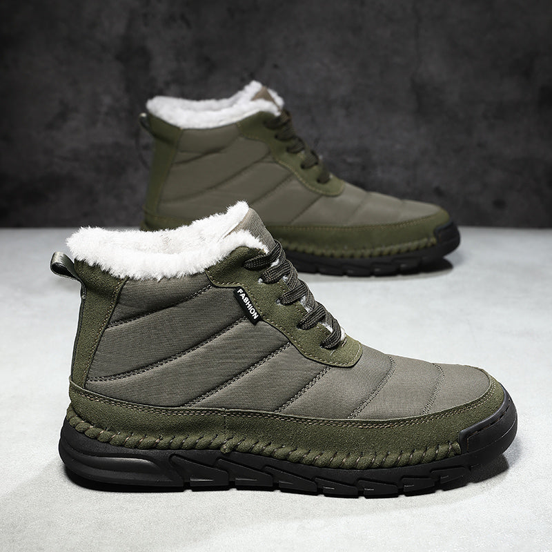 Men's Combat Boots Waterproof Non-Slip Hiking Boots Anti-Puncture Anti-Sprain Work Boots
