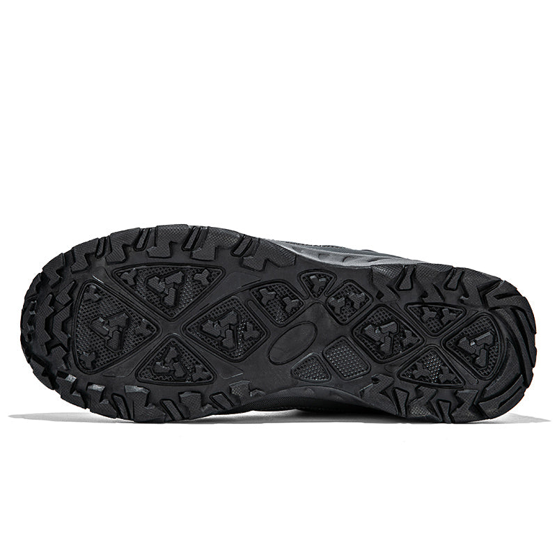 Men’s Hiking Boots – Warm Plush Lining, Non-Slip Traction, Wide Toe, Arch & Ankle Support, Windproof, Waterproof