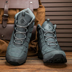 Men’s Hiking Boots – Warm Plush Lining, Non-Slip Traction, Wide Toe, Arch & Ankle Support, Windproof, Waterproof