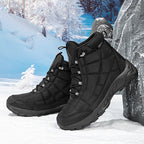 Men’s Hiking Boots – Warm Plush Lining, Non-Slip Traction, Wide Toe, Arch & Ankle Support, Windproof, Waterproof