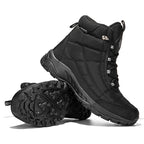 Men’s Hiking Boots – Warm Plush Lining, Non-Slip Traction, Wide Toe, Arch & Ankle Support, Windproof, Waterproof