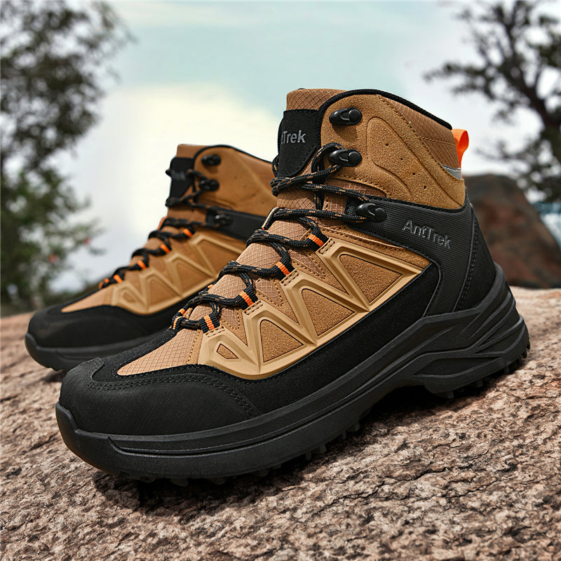 Men's Hiking Boots - Breathable Quick-Dry Upper,Mountain Trekking & Outdoor Adventures | All-Terrain Grip & Abrasion-Proof