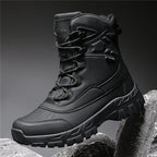 Mens Orthopedic Tactical Boots, Waterproof Leather Wide Toe Hiking Combat Boots with Arch Support, Non-Slip Work Shoes for Trekking Hunting Training