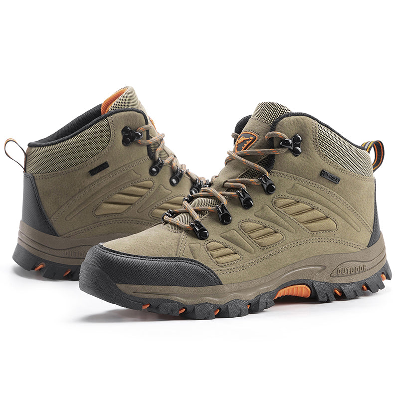 Men's Orthopedic Hiking Boots - Safe and Comfortable Work Boots - Waterproof, Slip-resistant, Impact-resistant, and Puncture-resistant - Wide Toe, Arch Support, and Ankle Support - Money-back Guarantee if ineffective.