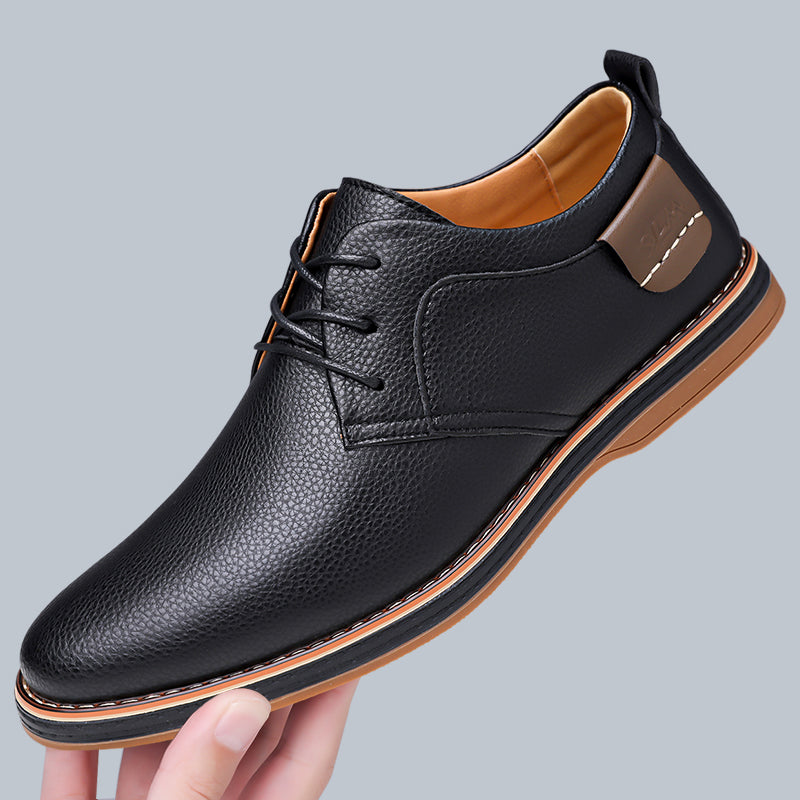 Men’s Leather Derby Shoes, Lightweight Lace-Up Work & Walking