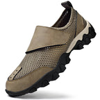 (⏰Limited Time Sale 70% OFF) Men's Orthopedic Arch Support Wide Toe Lightweight Outdoor Walking Shoes, Breathable Mesh Slip-On Non-Slip Work Shoes