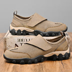 (⏰Limited Time Sale 70% OFF) Men's Orthopedic Arch Support Wide Toe Lightweight Outdoor Walking Shoes, Breathable Mesh Slip-On Non-Slip Work Shoes