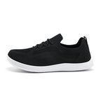 Men‘s’ Wide Toe Box Running Walking Shoes - Zero Laces Comfort, Non-Slip Traction & Cushioned Support