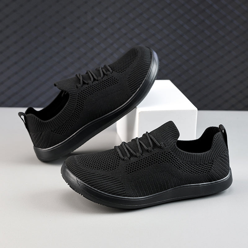 Men‘s’ Wide Toe Box Running Walking Shoes - Zero Laces Comfort, Non-Slip Traction & Cushioned Support