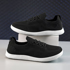 Men‘s’ Wide Toe Box Running Walking Shoes - Zero Laces Comfort, Non-Slip Traction & Cushioned Support
