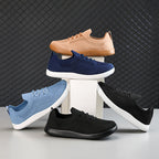 Men‘s’ Wide Toe Box Running Walking Shoes - Zero Laces Comfort, Non-Slip Traction & Cushioned Support