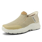 Men‘s’ Slip-On Running Walking Shoes - Zero Laces Comfort, Non-Slip Traction & Cushioned Support
