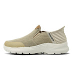 Men‘s’ Slip-On Running Walking Shoes - Zero Laces Comfort, Non-Slip Traction & Cushioned Support