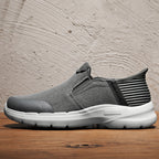 Men‘s’ Slip-On Running Walking Shoes - Zero Laces Comfort, Non-Slip Traction & Cushioned Support