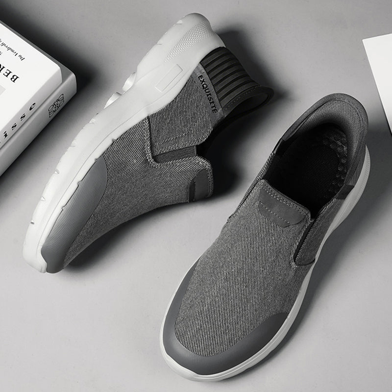 Men‘s’ Slip-On Running Walking Shoes - Zero Laces Comfort, Non-Slip Traction & Cushioned Support