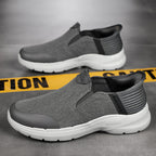 Men‘s’ Slip-On Running Walking Shoes - Zero Laces Comfort, Non-Slip Traction & Cushioned Support