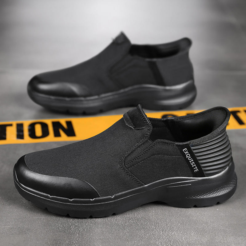 Men‘s’ Slip-On Running Walking Shoes - Zero Laces Comfort, Non-Slip Traction & Cushioned Support