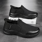 Men‘s’ Slip-On Running Walking Shoes - Zero Laces Comfort, Non-Slip Traction & Cushioned Support
