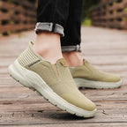 Men‘s’ Slip-On Running Walking Shoes - Zero Laces Comfort, Non-Slip Traction & Cushioned Support