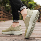 Men‘s’ Slip-On Running Walking Shoes - Zero Laces Comfort, Non-Slip Traction & Cushioned Support