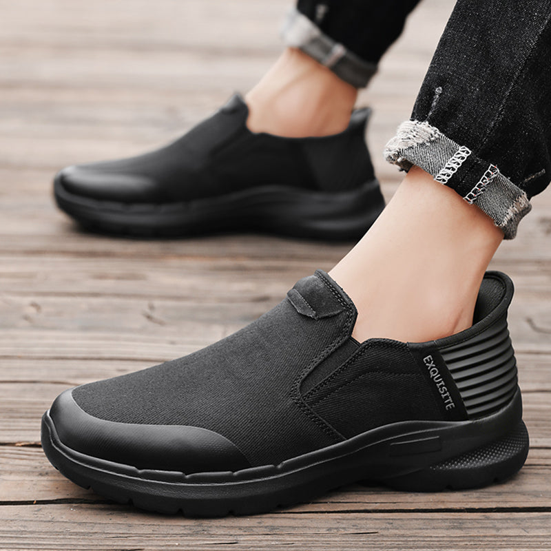Men‘s’ Slip-On Running Walking Shoes - Zero Laces Comfort, Non-Slip Traction & Cushioned Support