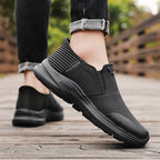 Men‘s’ Slip-On Running Walking Shoes - Zero Laces Comfort, Non-Slip Traction & Cushioned Support