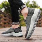 Men‘s’ Slip-On Running Walking Shoes - Zero Laces Comfort, Non-Slip Traction & Cushioned Support