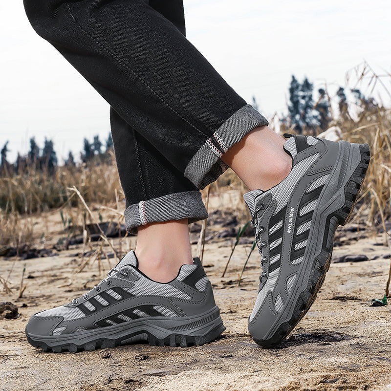 Men's Orthopedic Arch Support Wide Toe Ankle Support Hiking Shoes Waterproof Non-slip Anti-puncture Work Shoes