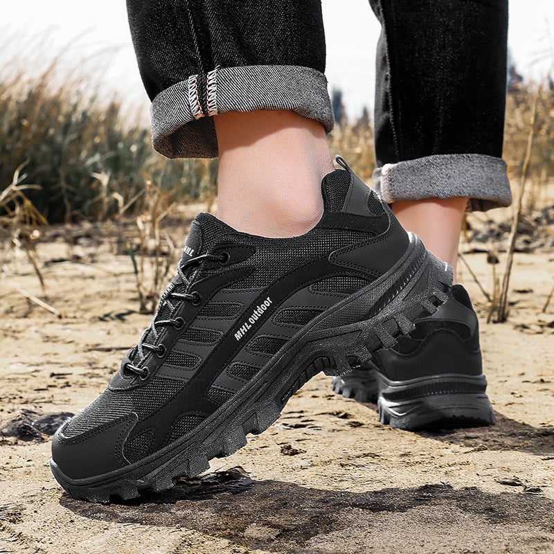 Men's Orthopedic Arch Support Wide Toe Ankle Support Hiking Shoes Waterproof Non-slip Anti-puncture Work Shoes