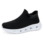 Men‘s’ Slip-On Running Walking Shoes - Zero Laces Comfort, Non-Slip Traction & Cushioned Support