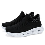 Men‘s’ Slip-On Running Walking Shoes - Zero Laces Comfort, Non-Slip Traction & Cushioned Support