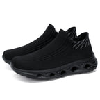 Men‘s’ Slip-On Running Walking Shoes - Zero Laces Comfort, Non-Slip Traction & Cushioned Support