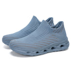 Men‘s’ Slip-On Running Walking Shoes - Zero Laces Comfort, Non-Slip Traction & Cushioned Support
