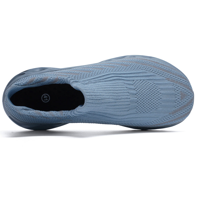 Men‘s’ Slip-On Running Walking Shoes - Zero Laces Comfort, Non-Slip Traction & Cushioned Support