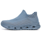 Men‘s’ Slip-On Running Walking Shoes - Zero Laces Comfort, Non-Slip Traction & Cushioned Support