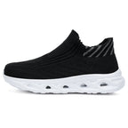 Men‘s’ Slip-On Running Walking Shoes - Zero Laces Comfort, Non-Slip Traction & Cushioned Support