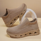 Men‘s’ Slip-On Running Walking Shoes - Zero Laces Comfort, Non-Slip Traction & Cushioned Support