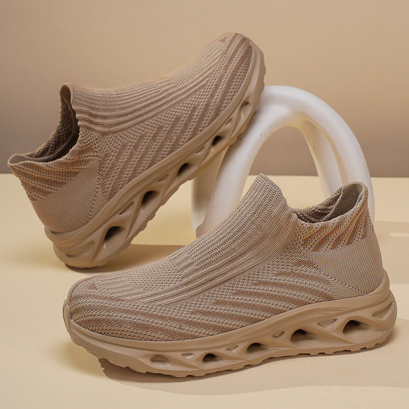 Men‘s’ Slip-On Running Walking Shoes - Zero Laces Comfort, Non-Slip Traction & Cushioned Support
